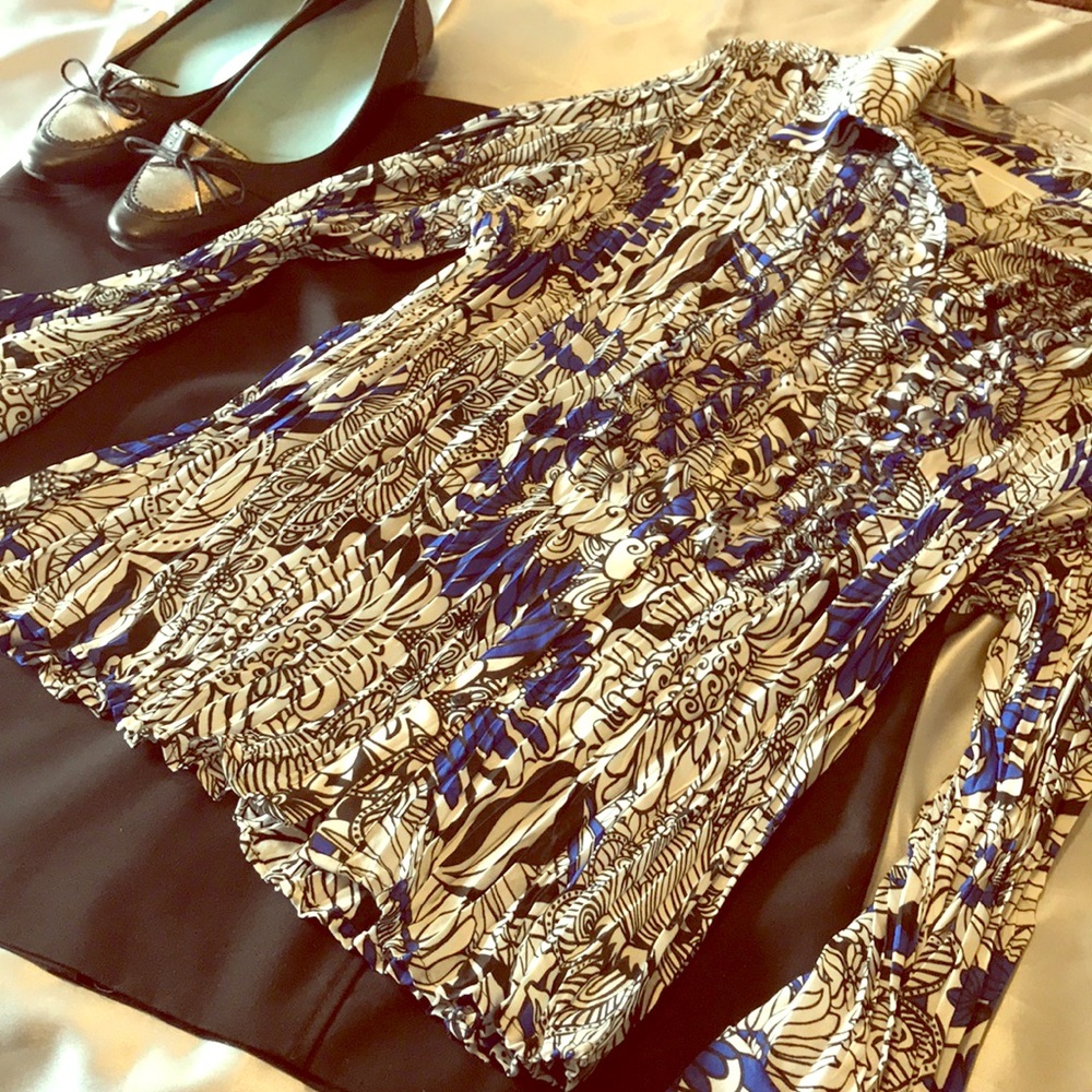 SOLD💰Pleated Tunic Length Blouse